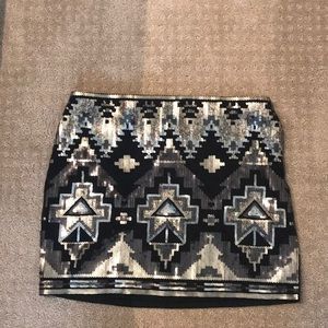 Stylish sequined mini skirt